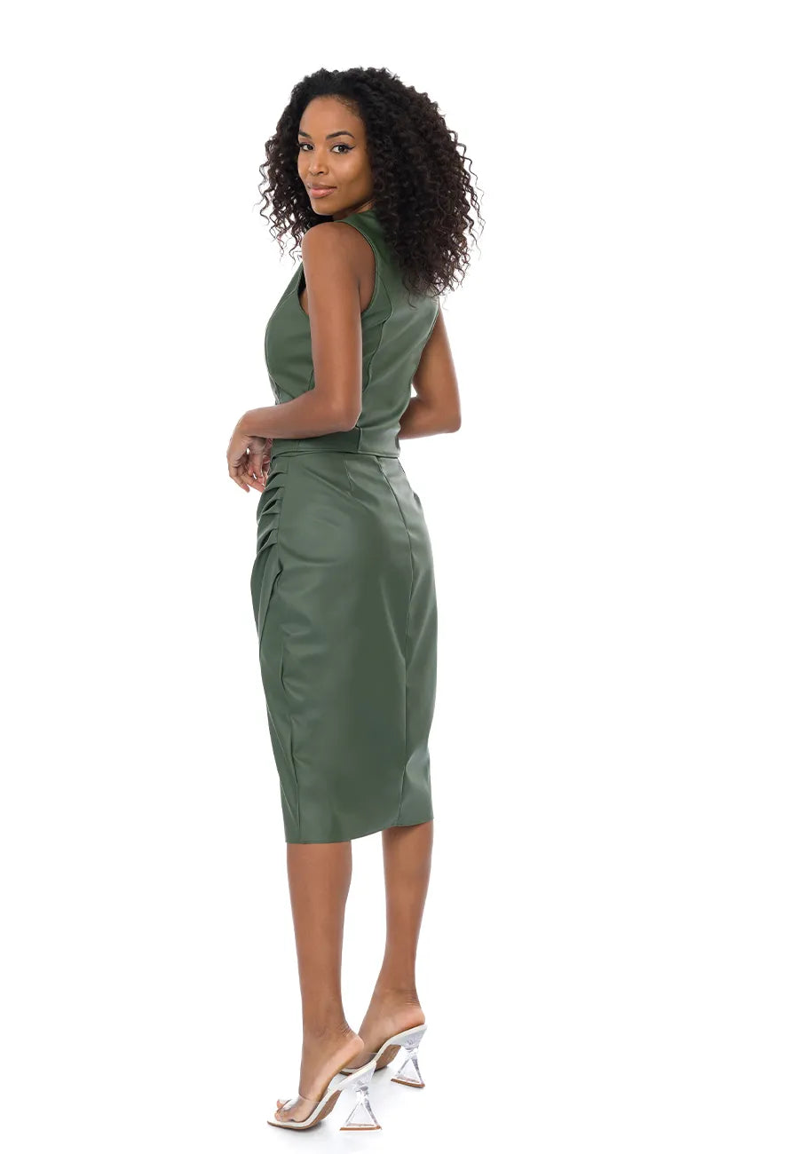 Colete em Plano Couro PU Doce Trama | Doce Trama